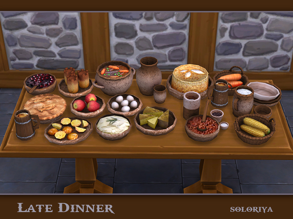 Sims 4 Late Dinner by soloriya at TSR