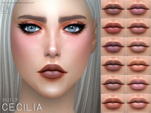 Sims 4 Cecilia Dolly Lips by Screaming Mustard at TSR