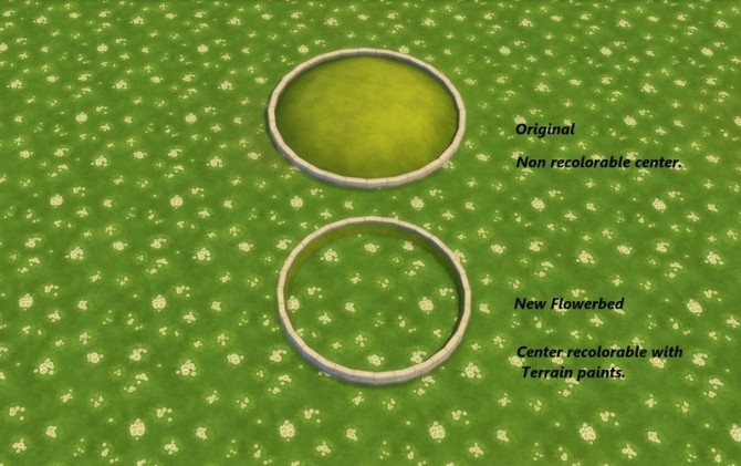 Sims 4 On the Curve: Circular and Oval Flowerbeds Reborn by Snowhaze at Mod The Sims