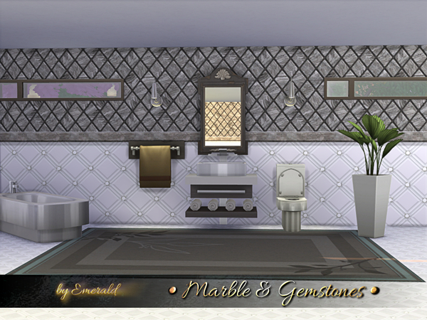 Sims 4 Marble & Gemstones by emerald at TSR