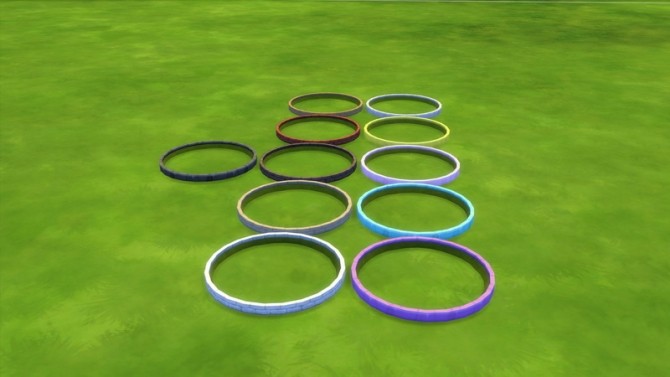 Sims 4 On the Curve: Circular and Oval Flowerbeds Reborn by Snowhaze at Mod The Sims