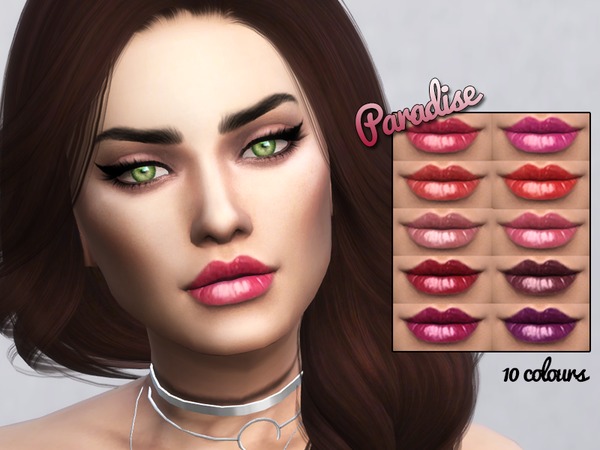 Sims 4 Paradise Lip gloss by Kitty.Meow at TSR