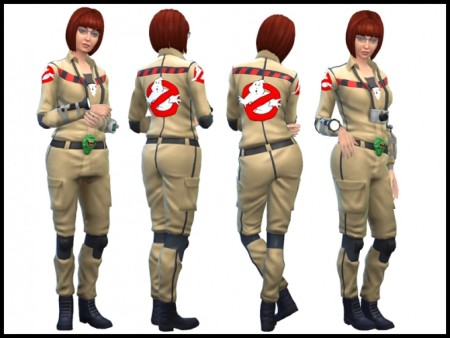 Ghostbuster Outfit female version by Witchbadger at Mod The Sims