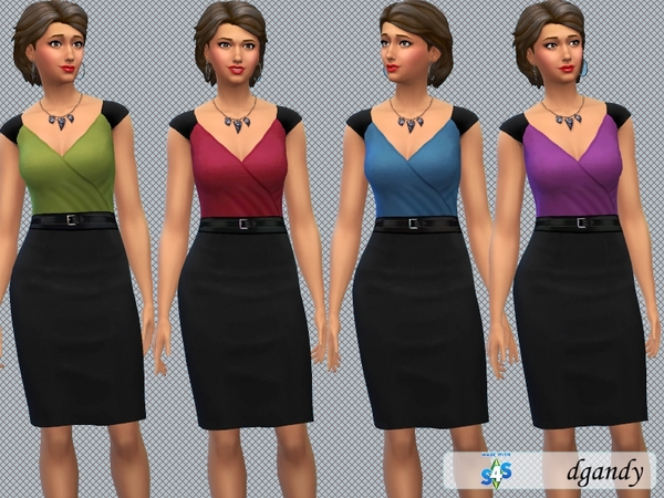 Sims 4 Pencil Dress M2 by dgandy at TSR