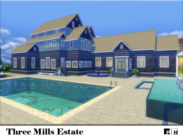 Sims 4 Three Mills Estate by Pinkfizzzzz at TSR