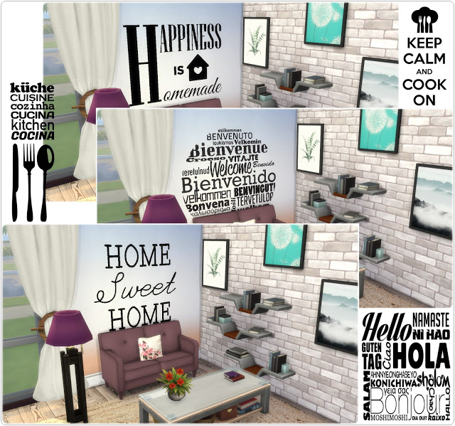 Sims 4 Saying Wall Deco at Annett’s Sims 4 Welt