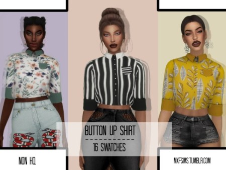 Button Up Shirt by mxfsims at TSR