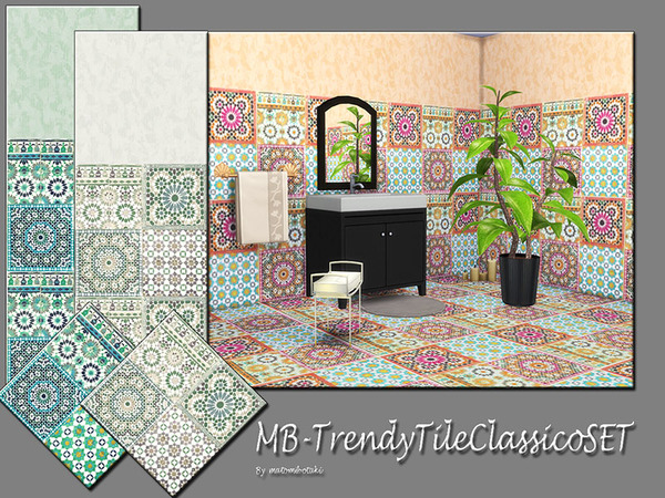 Sims 4 MB Trendy Tile Classico set by matomibotaki at TSR
