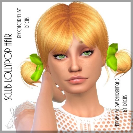 Sclub Lollypop Hair and Jennisims Bow Redo at Dachs Sims