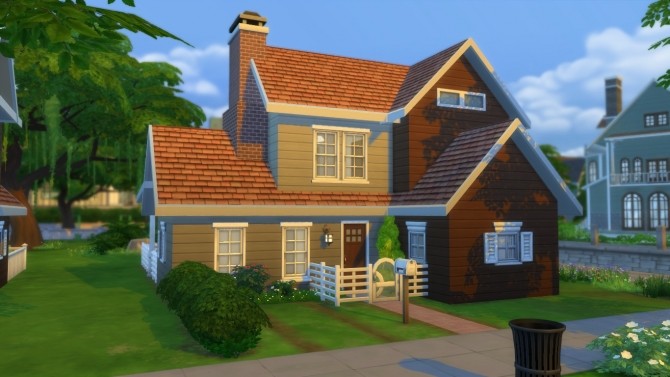 Sims 4 Oak Side 101 20x15 Starter House by Kompaktive at Mod The Sims