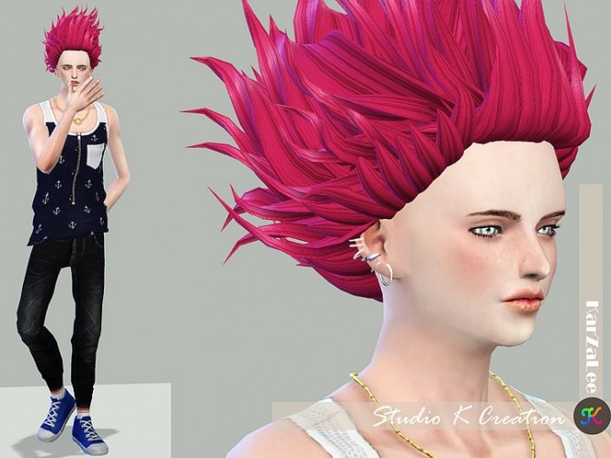 Sims 4 Animate hair 81 Hisoka at Studio K Creation