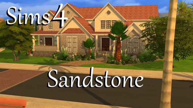 Sims 4 Sandstone house by PolarBearSims at Mod The Sims