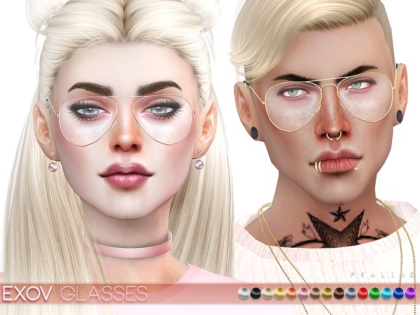Sims 4 EXOV Glasses by Pralinesims at TSR