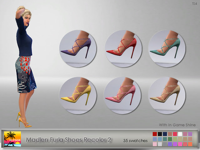 Sims 4 Madlen Furla Shoes Recolor 2 at Elfdor Sims