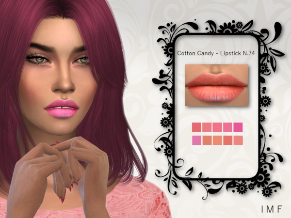Sims 4 IMF Cotton Candy Lipstick N.74 by IzzieMcFire at TSR