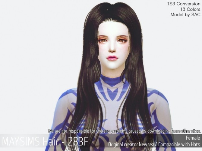 Sims 4 Hair 283F conversion (Newsea) at May Sims