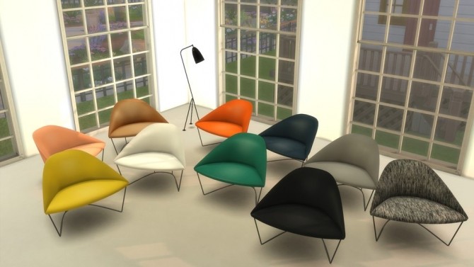 Sims 4 Arper Colina Armchair by LOolyharb1 at Mod The Sims