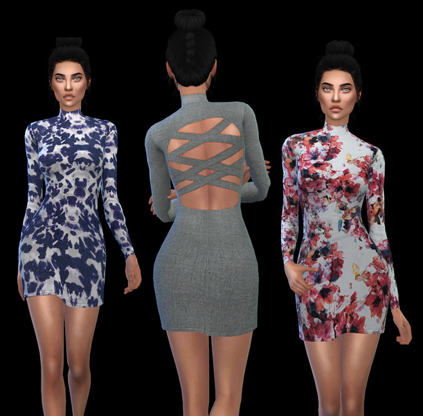 Sims 4 Cutaway Dress at Leo Sims