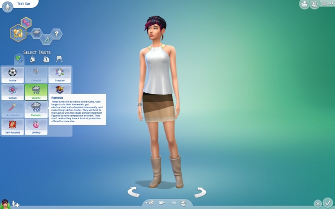 sims 4 equip traits list