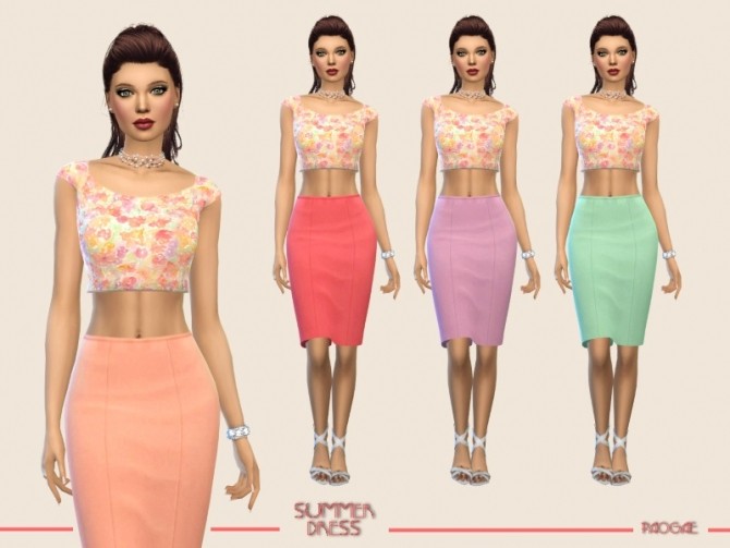 Sims 4 Summer Dress by Paogae at TSR