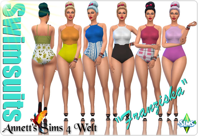 Sims 4 Franziska swimsuits at Annett’s Sims 4 Welt