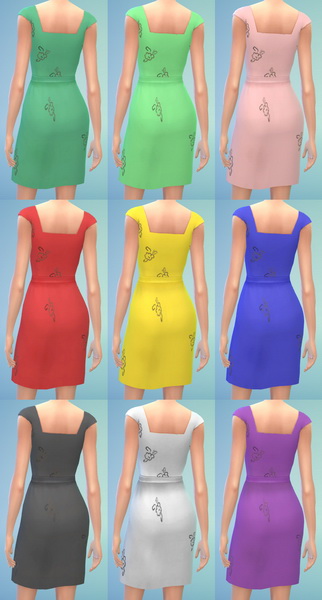 Sims 4 Mias yellow dress from La La Land by salvador1512 at Mod The Sims