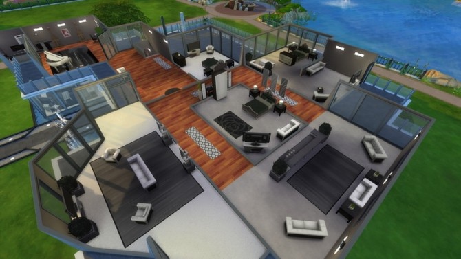 Sims 4 Modern Nights High End Modern Mansion by Analytic at Mod The Sims