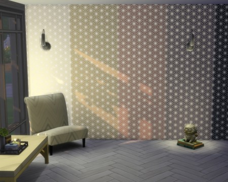 Asanoha geometric wallpaper by Velouriah at Mod The Sims