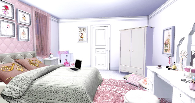 Sims 4 Vintage Retrô Teen Girl Bedroom at Lily Sims