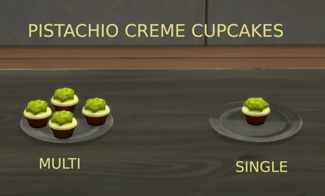 Sims 4 Pistachio Desserts Biscotti and Cupcake by icemunmun at Mod The Sims