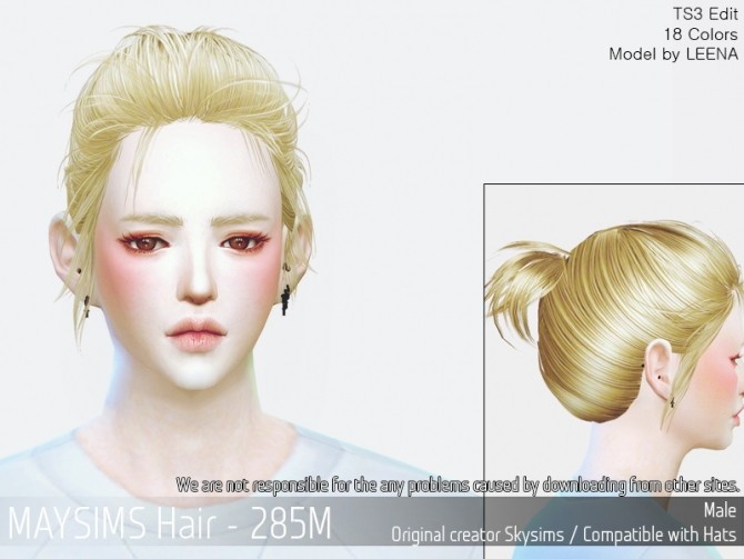 Sims 4 Hair 285M (SkySims) at May Sims