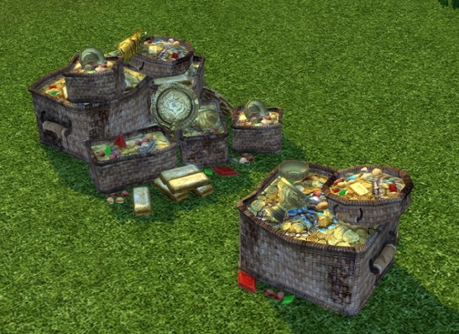 Sims 4 CS Large and Small Treasure Piles by BigUglyHag at SimsWorkshop