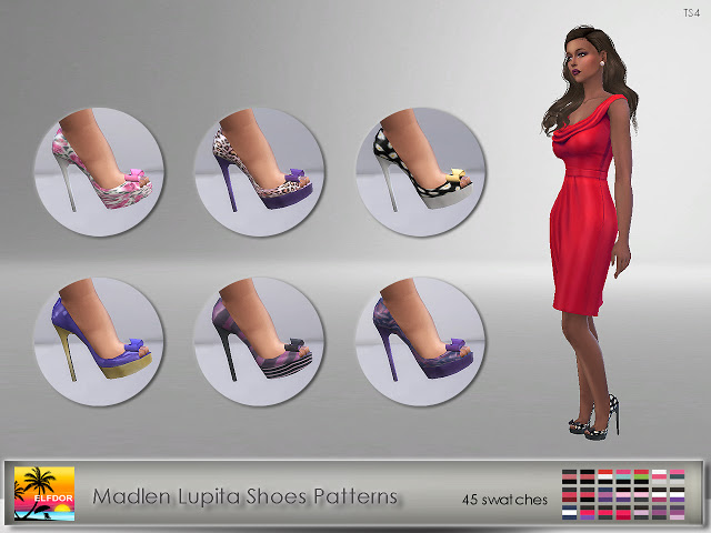 Sims 4 Madlen Lupita Shoes Patterns at Elfdor Sims