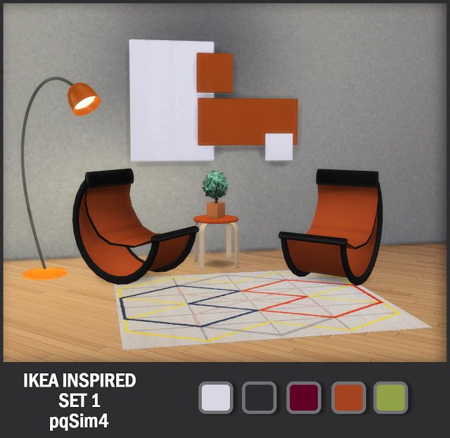 Sims 4 Ikea Inspired Set 1 at pqSims4