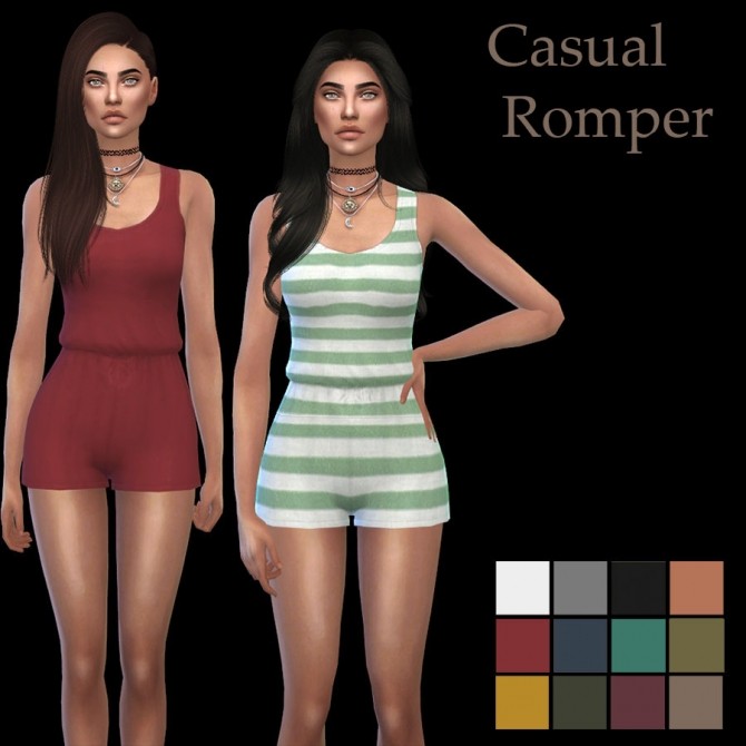 Sims 4 Casual Romper at Leo Sims