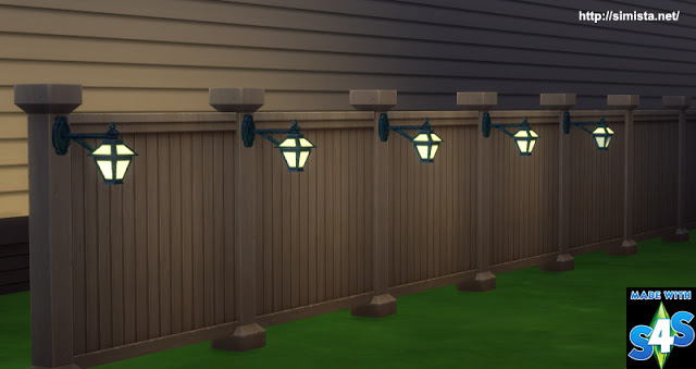Sims 4 Fence and Column Lights at Simista