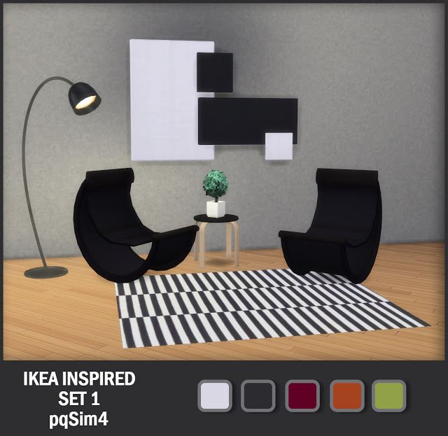 Sims 4 Ikea Inspired Set 1 at pqSims4
