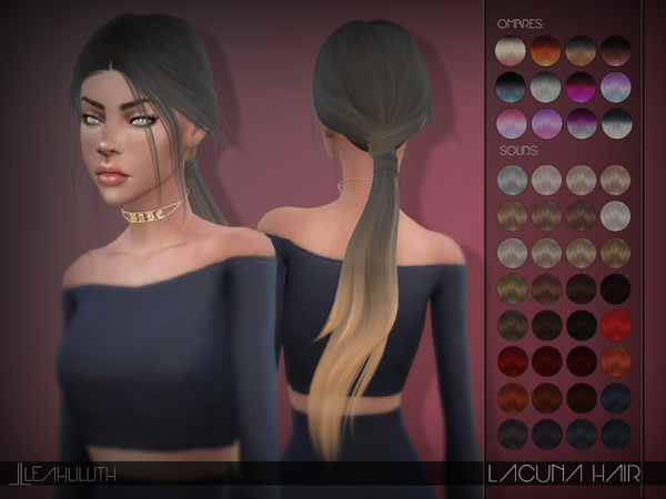 Sims 4 Lacuna Hair by Leah Lillith at TSR