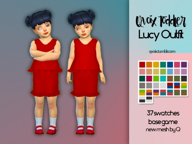 Sims 4 Toddler Lucy Outfit at qvoix – escaping reality