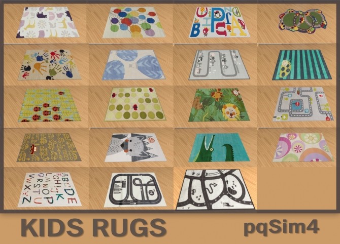 Sims 4 Kids Rugs at pqSims4