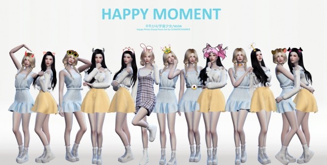 Sims 4 HAPPY MOMENT poses at Flower Chamber
