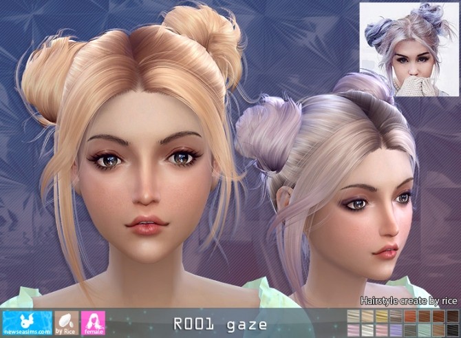Sims 4 R001 Gaze hair (Pay) at Newsea Sims 4