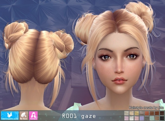 Sims 4 R001 Gaze hair (Pay) at Newsea Sims 4
