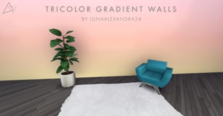 Tricolor Gradient Walls by lunaalexandra24 at Mod The Sims