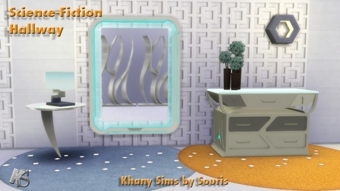 Sims 4 Science Fiction hallway by Souris at Khany Sims
