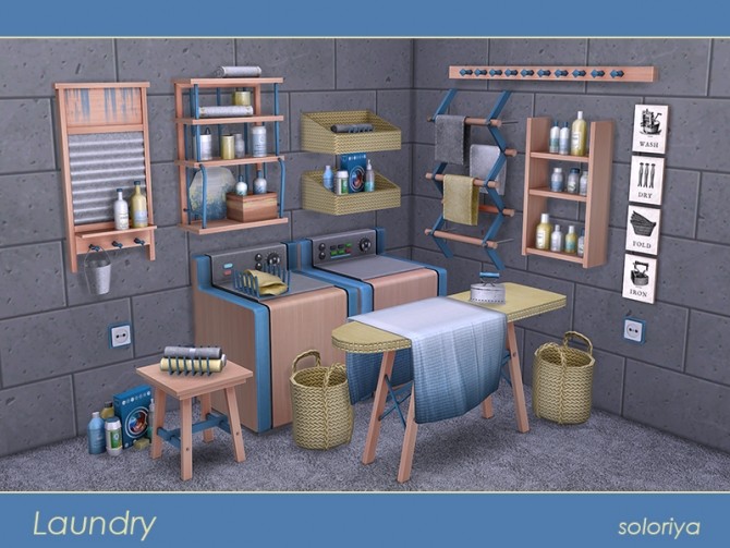Sims 4 Laundry set at Soloriya