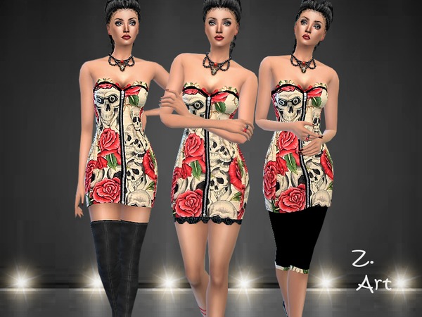 Sims 4 TrendZ 07 party dress by Zuckerschnute20 at TSR