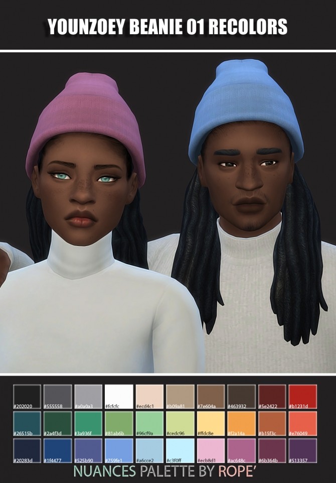 Sims 4 Younzoey Beanie Recolors at Maimouth Sims4