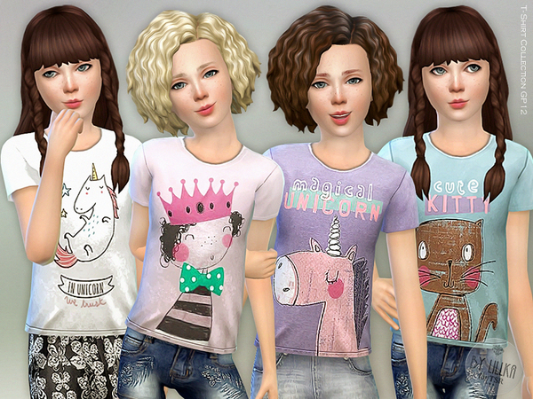 Sims 4 T  Shirt Collection GP12 by lillka at TSR