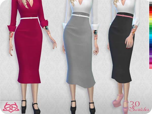 Sims 4 Set Blouse / Skirt by Colores Urbanos at TSR